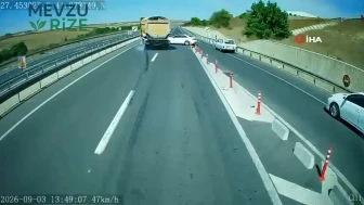 Tekirdağ’da Tır Şoförünün Dikkatli Hamlesi Facianın Eşiğinden Döndürdü: O Anlar Güvenlik Kamerasında!