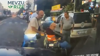 Yaya geçidindeki tekerlekli sandalyeli vatandaşa çarpıp hızlıca kaçtı