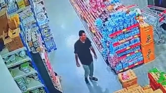 Düğündeki hırsız bu kez markette yakalandı