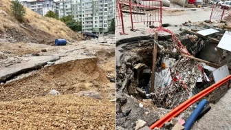 Ankara’da sel felaketi! Yol çöktü, 15 araç pert oldu: 'Tufan yaşadık'