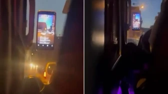 Bursa'da Özel Halk Otobüsü Şoförü Direksiyonda Canlı Yayın Gerçekleştirdi!