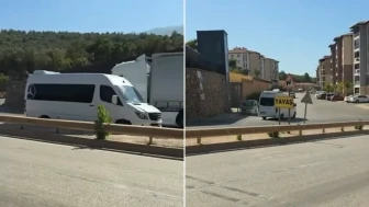 Bursa'da Ters Yolda Giden Servis Aracı, Trafikte Panik Yarattı!