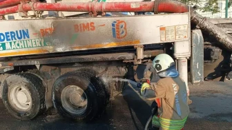 Hatay Arsuz'da tır yangını