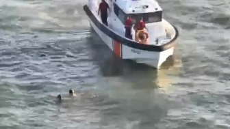 Rip akıntısına kapılarak ölümle burun buruna gelen 2 kişi böyle kurtarıldı