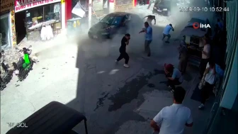 Konya'da iş yerindeki tüpün patlaması paniğe neden oldu