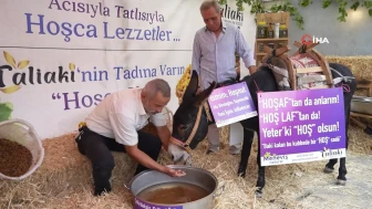 Manisa Saruhanlı Festivali'nde eşeğe hoşaf içirmeye çalıştılar