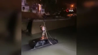 Mersin'de kurtarma operasyonu: Kendini vince bağlayıp suya indi!