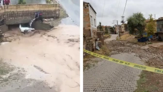 Nevşehir'de sel dehşeti : Köprü altında sıkışan araçtaki vatandaşlar cam kırılarak kurtarıldı