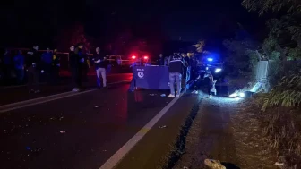 Tekirdağ’da feci kaza : Devrilen motosiklet otobüsün altına girdi