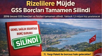 Rizelilere Müjde: GSS Borçları Tamamen Silindi
