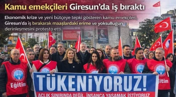 Kamu emekçileri Giresun’da iş bıraktı