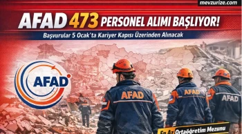 AFAD 473 personel alımı başvurusu 5 Ocak'ta başlıyor