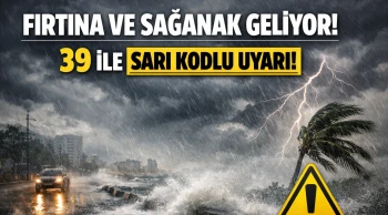 Fırtına ve sağanak geliyor: 39 ile sarı kodlu uyarı