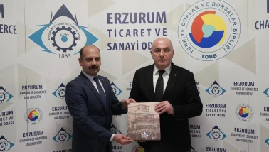 İYİ Parti Erzurum İl Başkanı Öğdük, ETSO Başkanı Özakalın'ı ziyaret etti