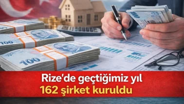 Rize'de geçtiğimiz yıl 162 şirket kuruldu