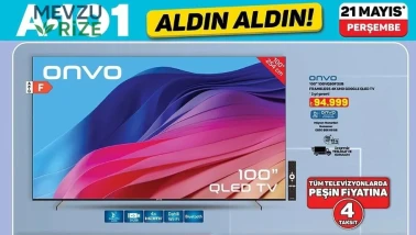 A101’de teknoloji şöleni başlıyor: 21 Mayıs Perşembe A101’e Google QLED TV geliyor