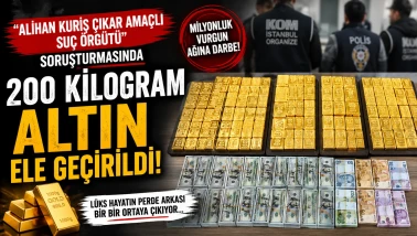 “Alihan Kuriş çıkar amaçlı suç örgütü” soruşturmasında 200 kilogram altın ele geçirildi