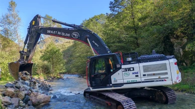 Trabzon'da dere yatağı düzenlemesiyle doğal afet riski azaltılıyor