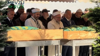 Çayeli'nde devrilen serenderin altında kalarak ölen 2 kişiden 1'i defnedildi