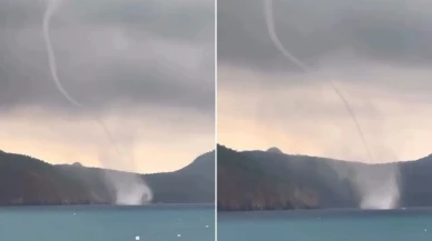 Antalya Adrasan’da denizde hortum paniği