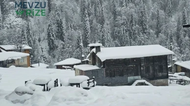 Rize’nin Yüksek Kesimleri Beyaza Büründü