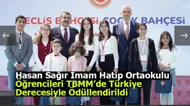 Hasan Sağır İmam Hatip Ortaokulu Öğrencileri TBMM’de Türkiye Derecesiyle Ödüllendirildi