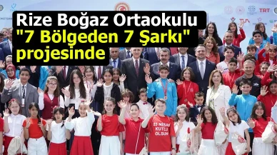 Rize Boğaz Ortaokulu "7 Bölgeden 7 Şarkı" projesinde