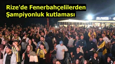 Rize'de Fenerbahçelilerden şampiyonluk kutlaması