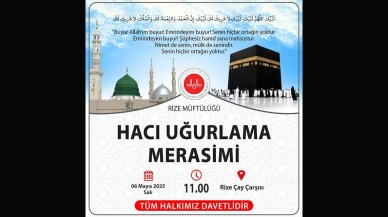 Rize'de Hacı Adayları İçin Uğurlama Merasimi Düzenlenecek