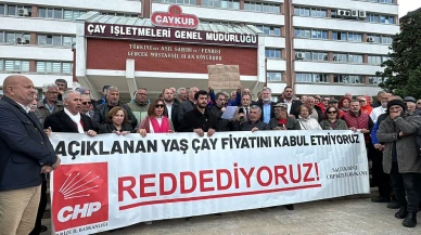 CHP Rize'den ÇAYKUR Önünde Yaş Çay Fiyatı Protestosu: "Çiftçi Açlığa Mahkum Edildi!"