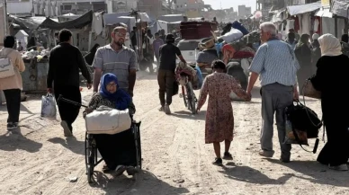Katil İsrail'in saldırı tehdidinin ardından Filistinliler göç ediyor