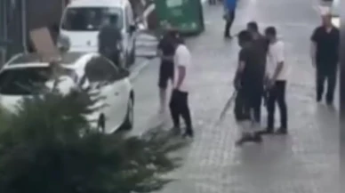 İstanbul'da korku dolu anlar... Silah ve sopalarla birbirlerine girdiler!