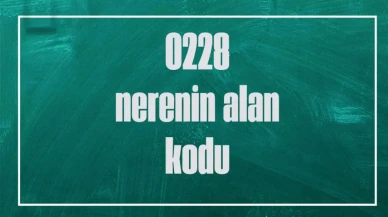 228 Alan Kodu Hangi İle Ait?