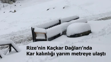 Kaçkar Dağları'nda Kış Kendini Gösteriyor: Rize’de Kar Kalınlığı 50 Santime Ulaştı!