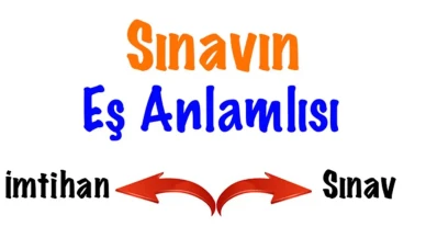 Sınav Kelimesinin Eş Anlamlısı: Test!