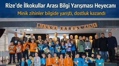 Rize’de ilkokullar arası bilgi yarışması düzenlendi