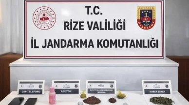 Rize'de Uyuşturucu Operasyonunda İki Şüpheli Yakalandı, Çeşitli Maddeler Ele Geçirildi