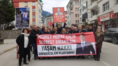 Maçka'da Mehmet Murat Çalık için onur mücadelesi: "Yalnız değildir" mesajı verildi