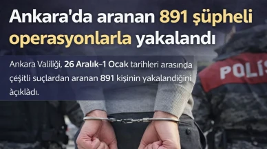 Ankara’da aranan 891 şüpheli operasyonlarla yakalandı