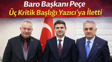 Baro Başkanı Peçe Üç Kritik Başlığı Yazıcı'ya İletti