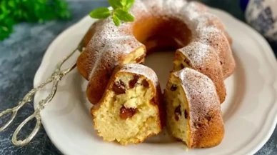 Çay saatlerinin yıldızı: Puf puf kabaran Üzümlü Kek tarifi