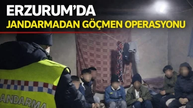 Erzurum'da jandarmadan göçmen operasyonu
