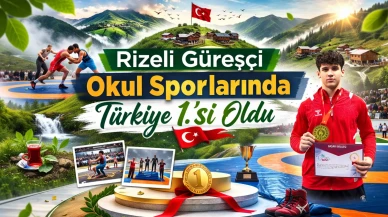 Rizeli Güreşçi Okul Sporlarında Türkiye 1.’si Oldu