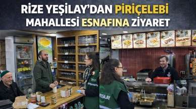 Rize Yeşilay’dan Piriçelebi Mahallesi Esnafına Ziyaret