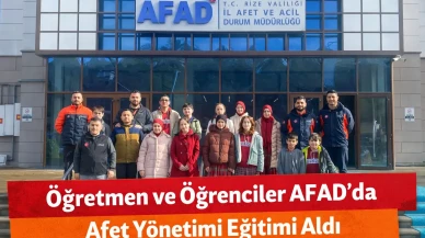 Öğrenciler AFAD'la Afet Bilinci Eğitimi ve Arama Kurtarma Ekipmanlarını Tanıdı