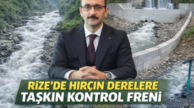 Rize’de Hırçın Derelere Taşkın Kontrol Freni