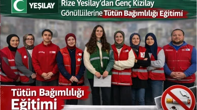 Rize Yeşilay’dan Genç Kızılay Gönüllülerine Tütün Bağımlılığı Eğitimi