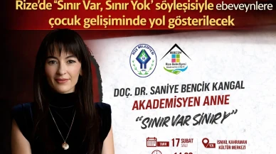 Rize'de "Sınır Var, Sınır Yok" söyleşisiyle ebeveynlere çocuk gelişiminde yol gösterilecek