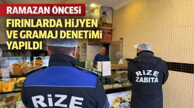Ramazan öncesi fırınlarda hijyen ve gramaj denetimi yapıldı