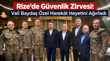 Rize’de Güvenlik Zirvesi: Vali Baydaş Özel Harekât Heyetini Ağırladı